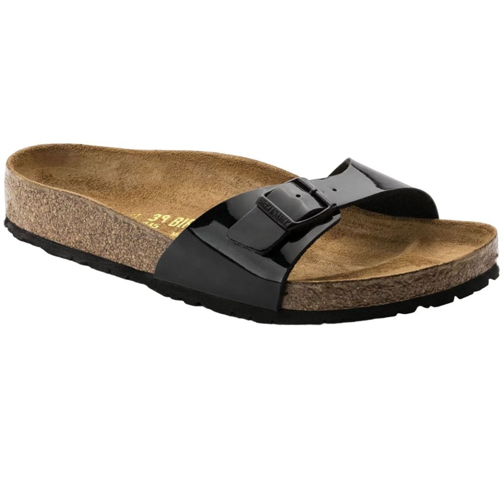 Birkenstock Madrid Sandal Black Patent Size EU 39, US 8.5